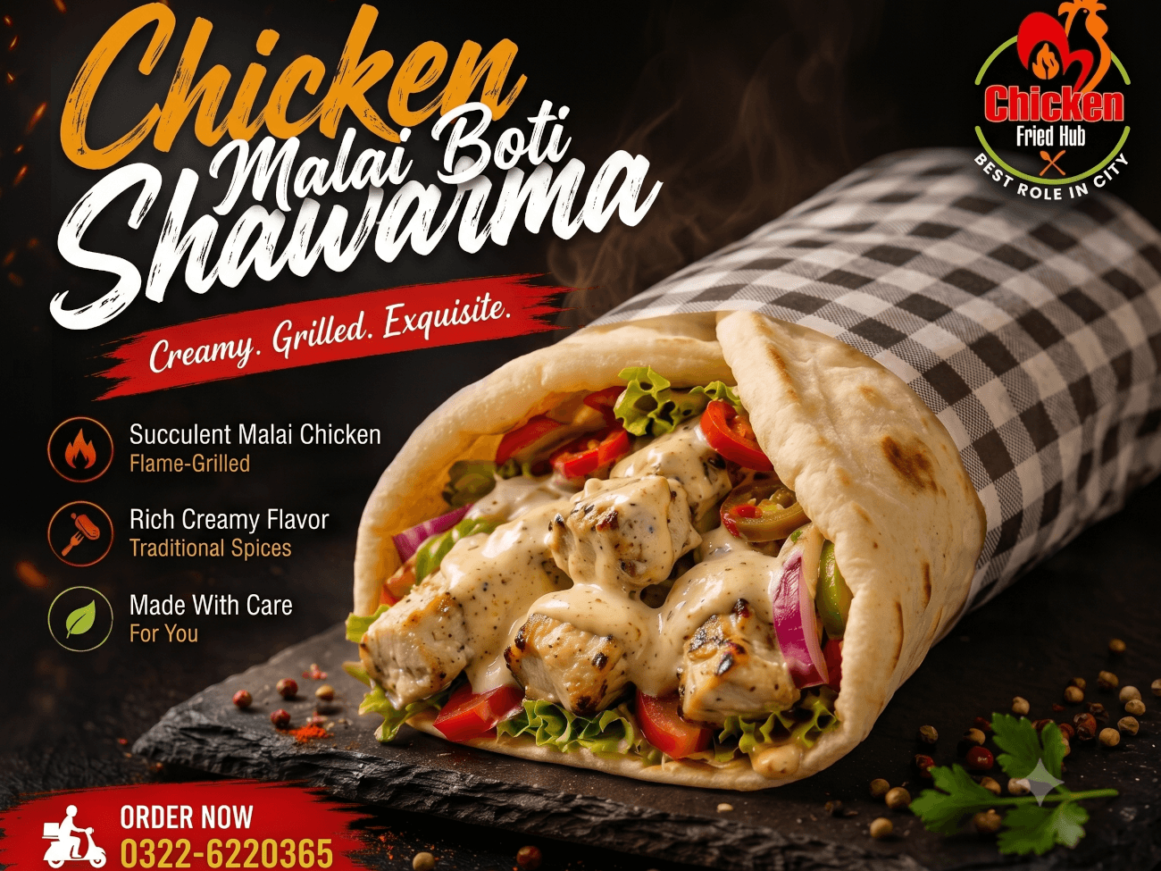 malai boti shawarma